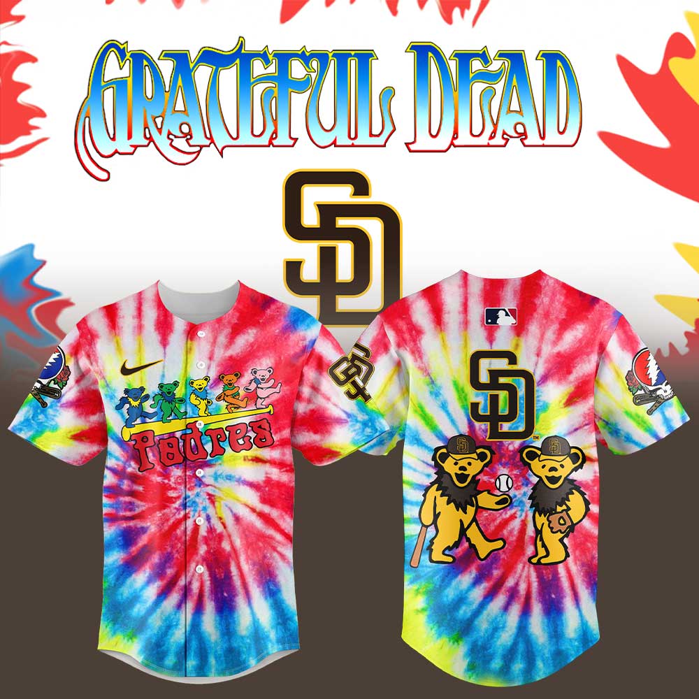 San Diego Padres Grateful Dead Night Jersey 2025 Season