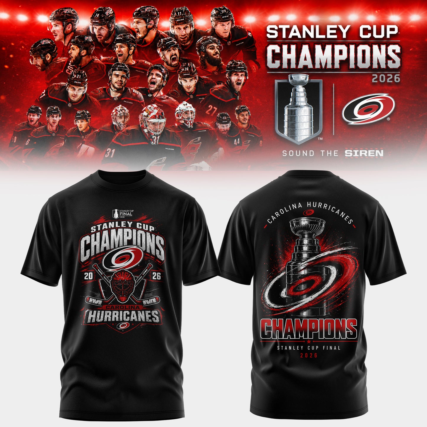 Carolina Hurricanes 2026 Stanley Cup Champions Tshirt