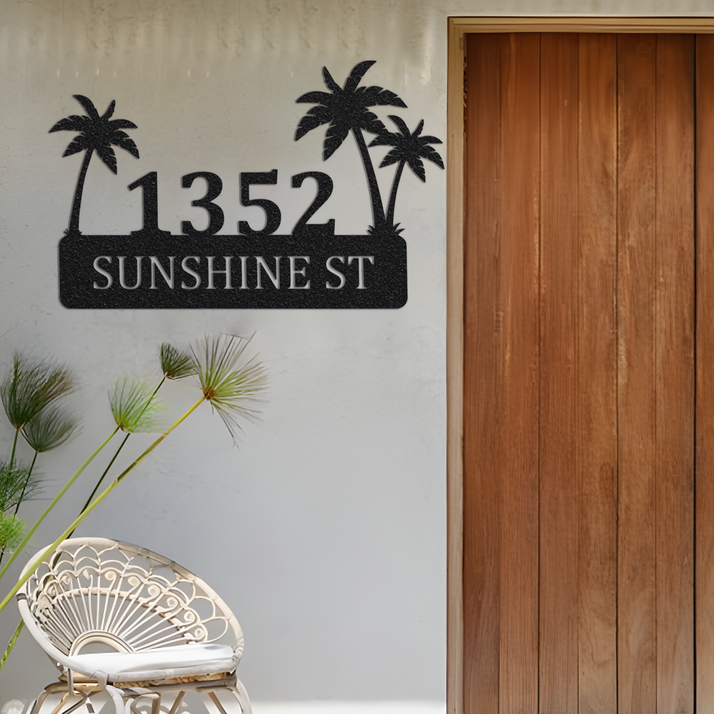 Custom House Number Address Sign,Personalized Metal Address Plaque,Metal Wall Art,Metal Sign Outdoor