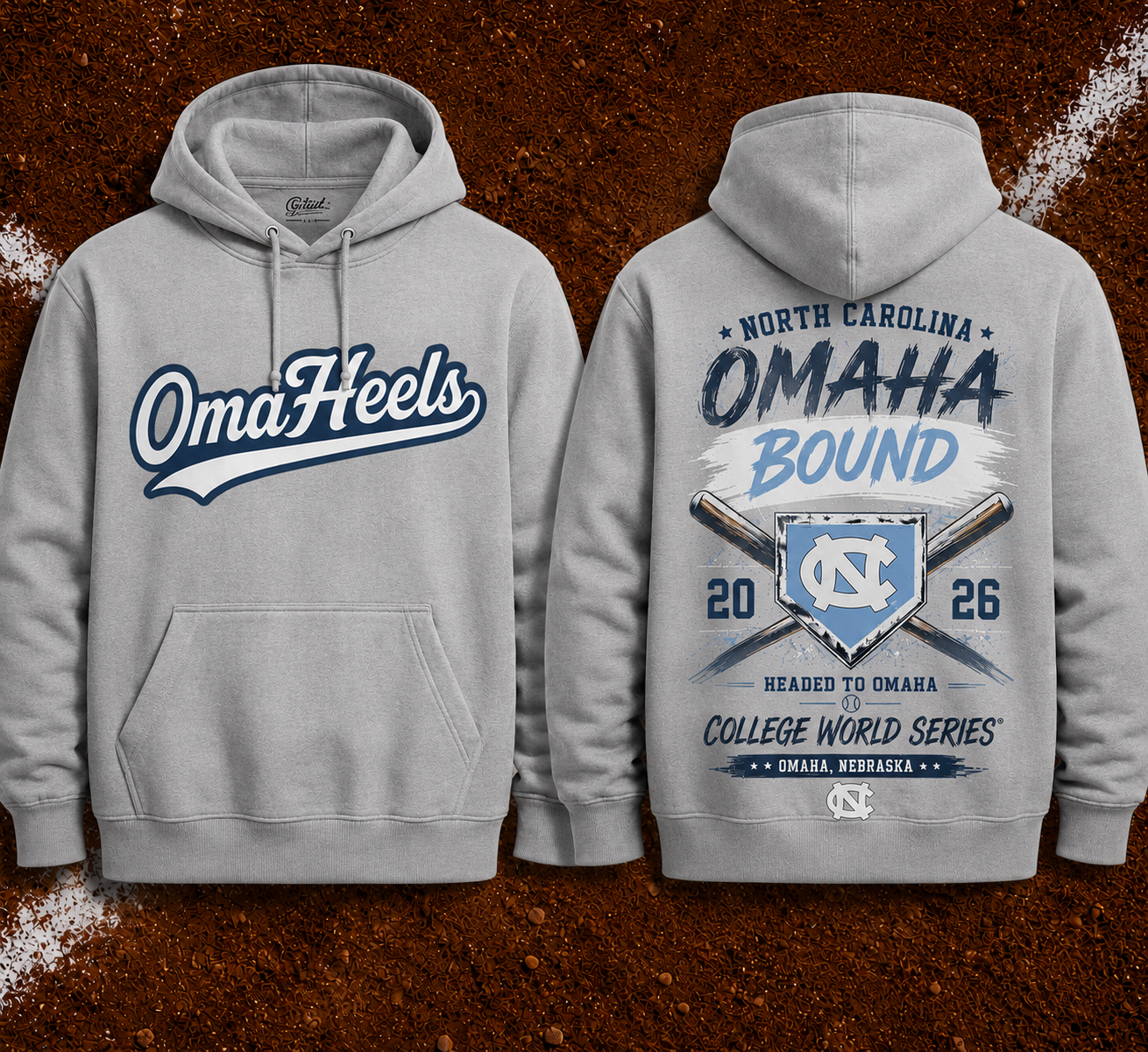 OmaHeels - Headed to Omaha - 2026 NCAA Baseball Men's College World Series Hoodie