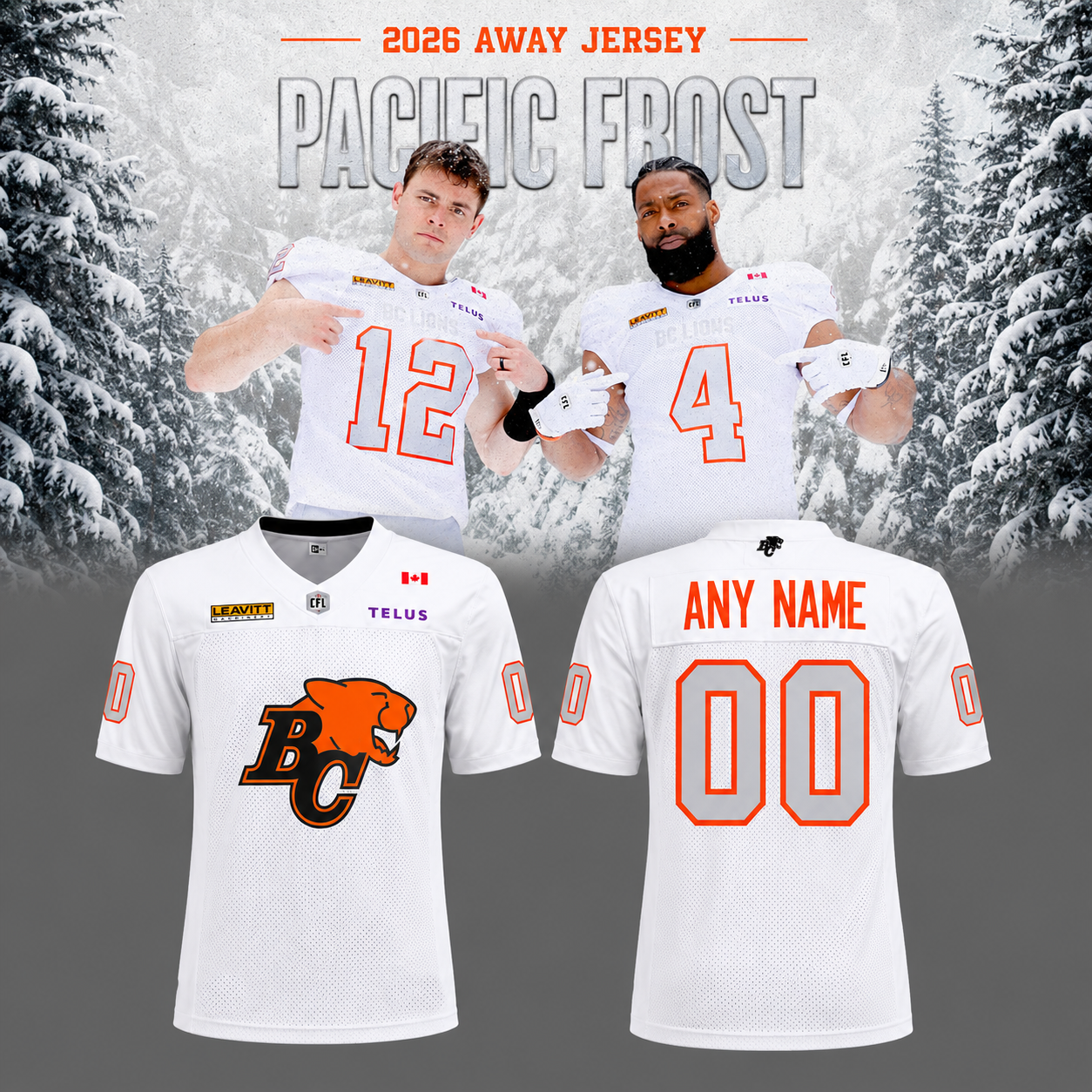 BC Lions - Replica Pacific Frost Jersey 2026 Limited Edition