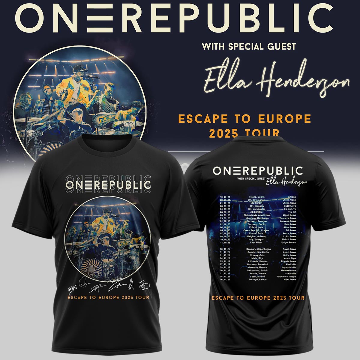 OneRepublic Official Tour TShirt