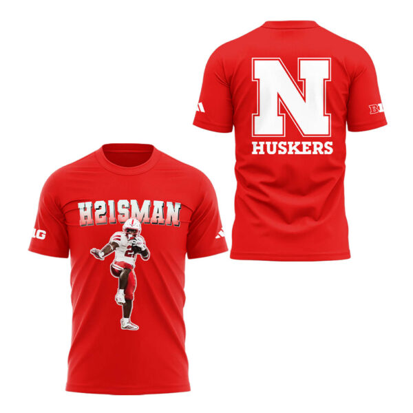 Emmett Johnson H21SMAN T-Shirt - Nebraska Cornhuskers Football 100% Cotton Unisex Red T-Shirt