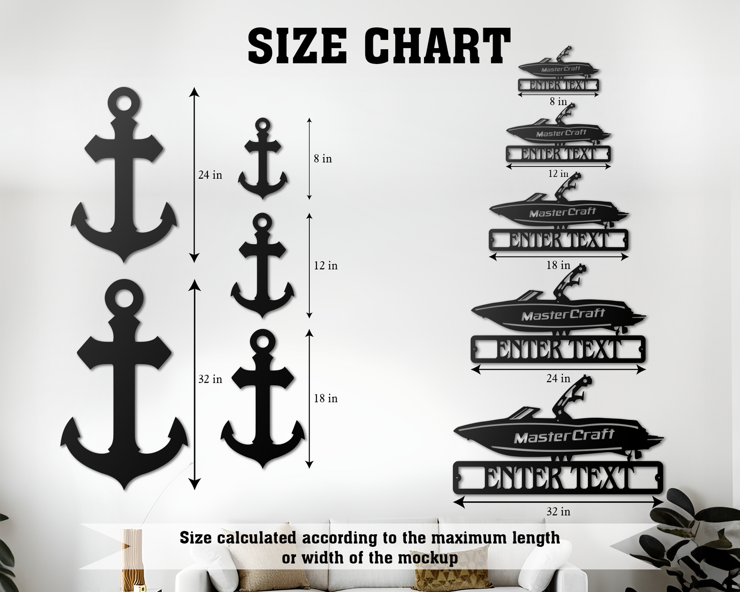 Metal SKI BOAT sign, ski boat water skiing sign, wakeboard boat sign