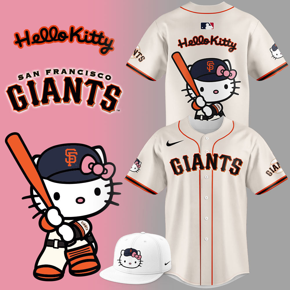 Limited Editon San Francisco Giants x Hello Kitty 2025 Baseball Jersey