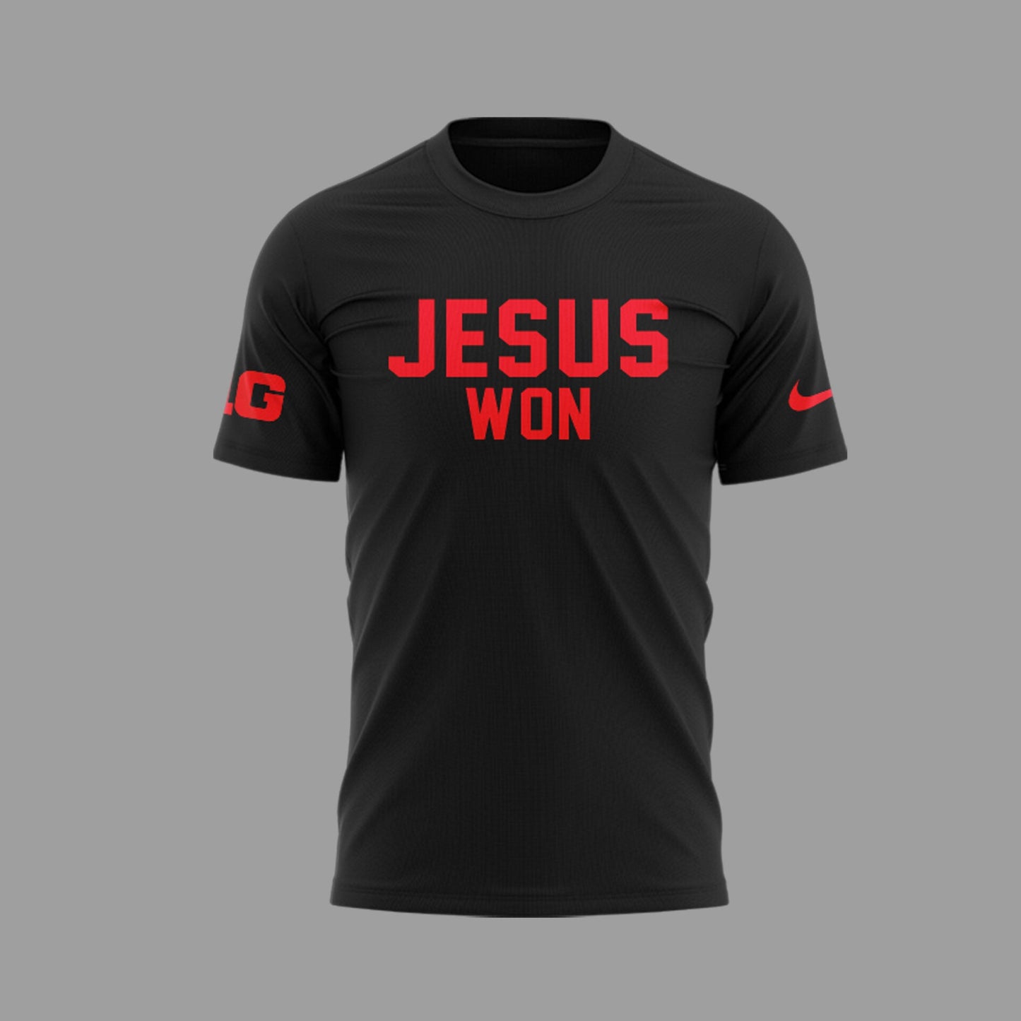 Ohio State Buckeyes JESUS WON Black T-Shirt
