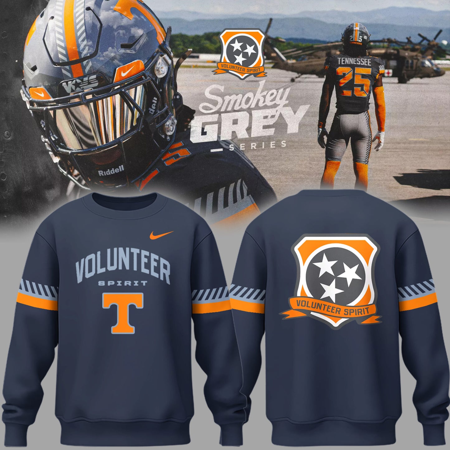 Tennessee Volunteer Football Smokey Grey 'Volunteer Spirit' Sweatshirt