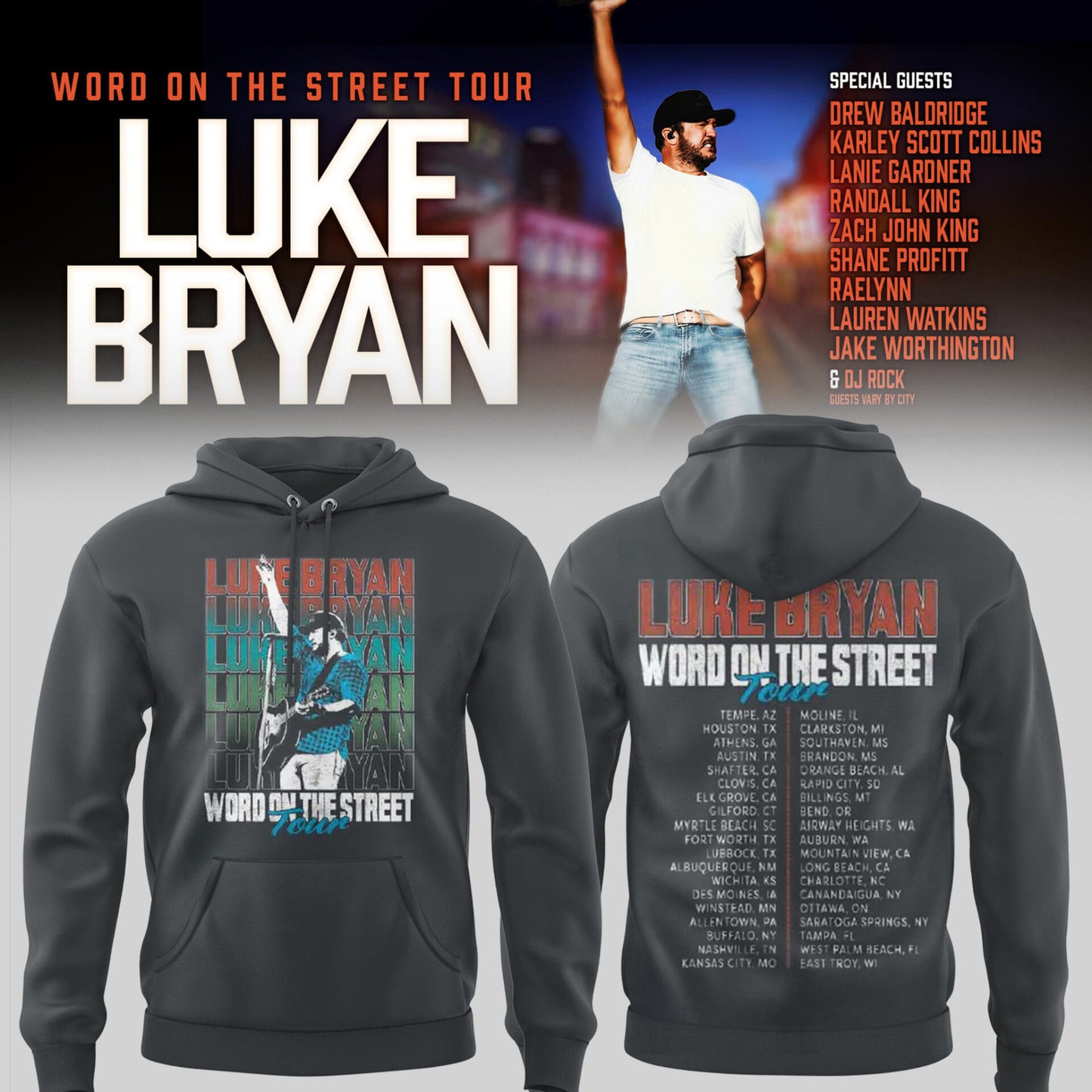 LB "Word On The Street Tour" 🎤🤠 Hoodie-PU26060312