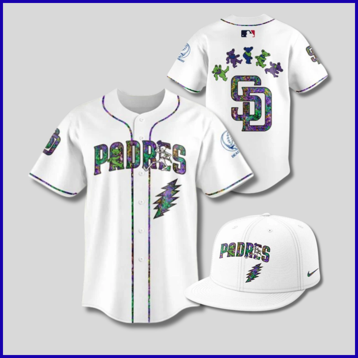 San Diego Padres Grateful Dead Night Jersey 2025 Season