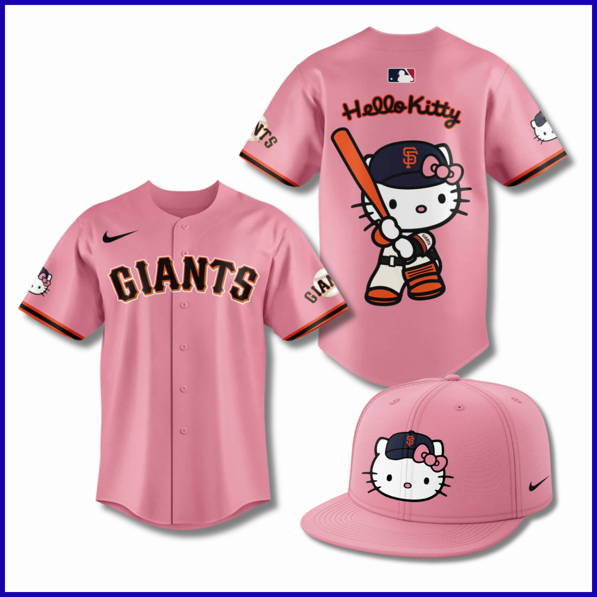 Limited Editon San Francisco Giants x Hello Kitty 2025 Baseball Jersey