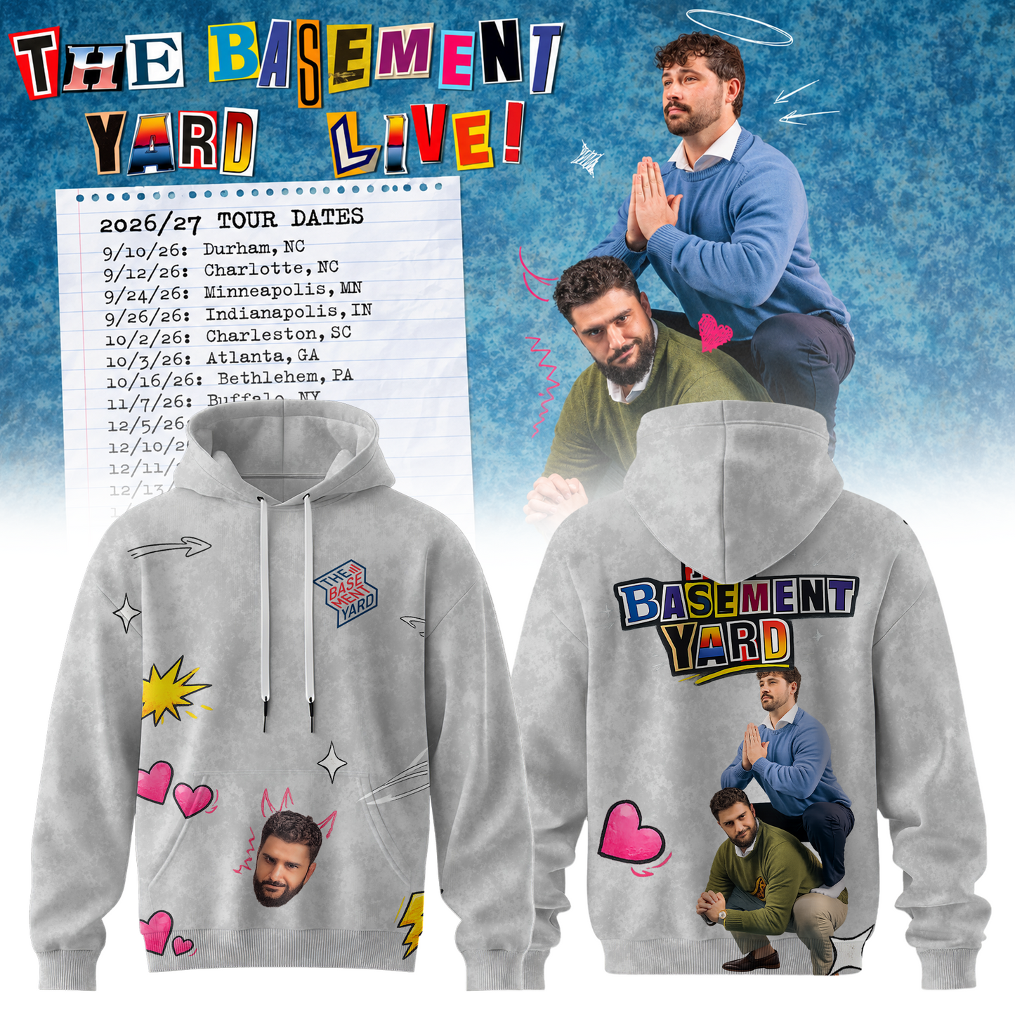 The Basement Yard Live Hoodie – Heather Grey Edition