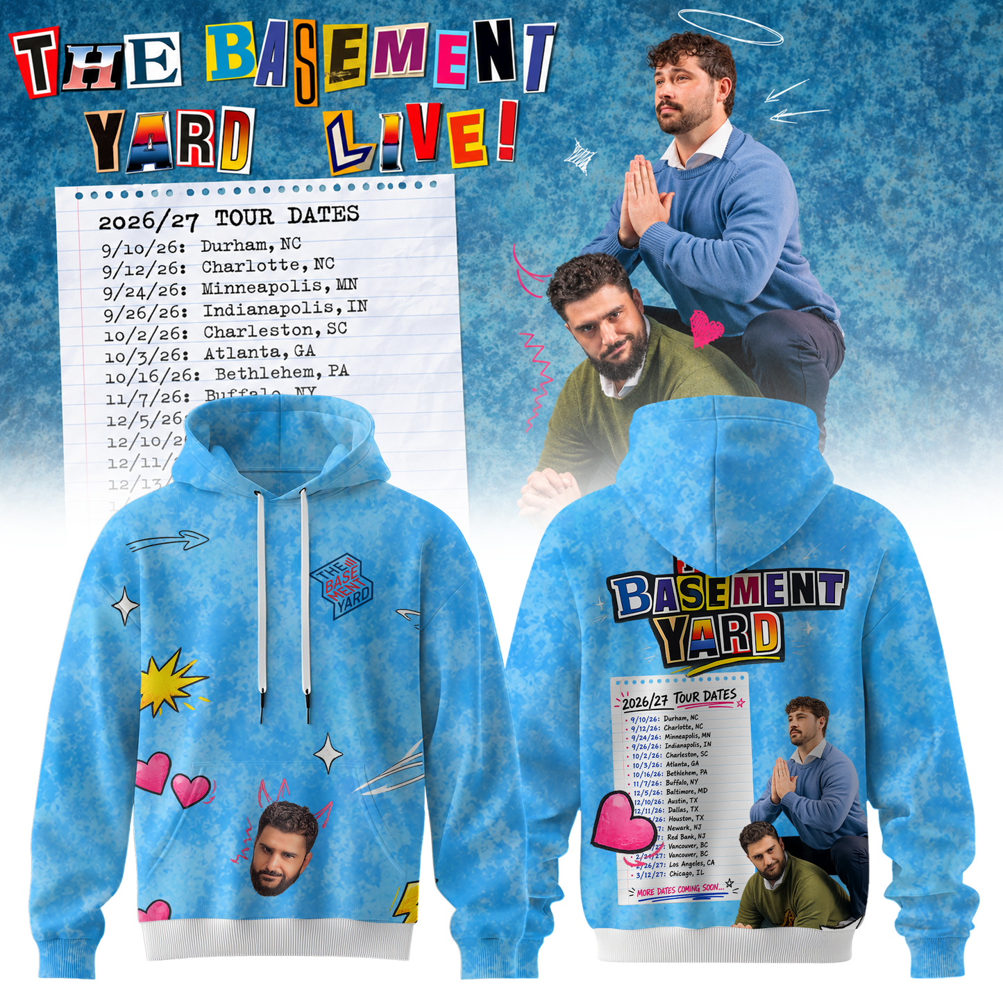 The Basement Yard Live Hoodie – Blue Edition 2