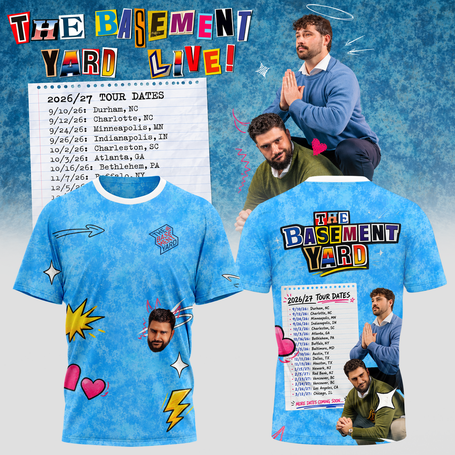 The Basement Yard Live Tee – Blue Edition