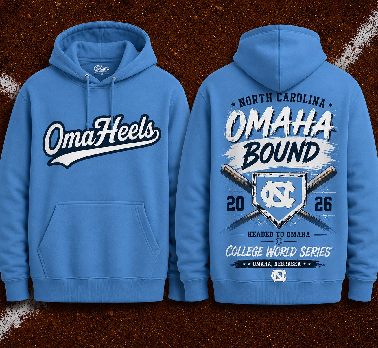 OmaHeels - Headed to Omaha - 2026 NCAA Baseball Men's College World Series Hoodie