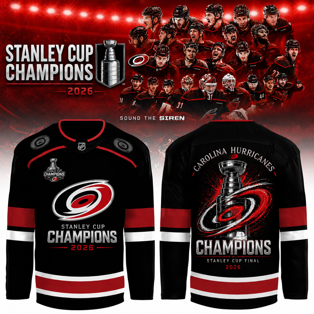 _Carolina Hurricanes Champions 2026 Stanley Cup Jersey