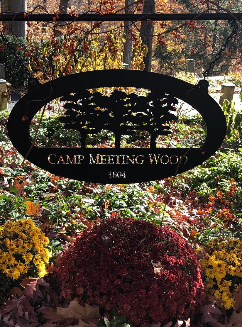Metal TREE Sign with three trees customized with your name