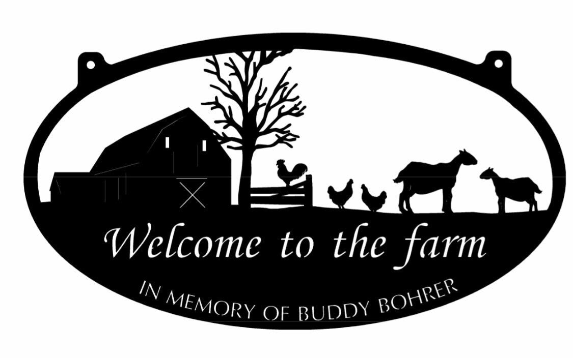 Metal GOAT Sign barn goat sign chicken sign customized