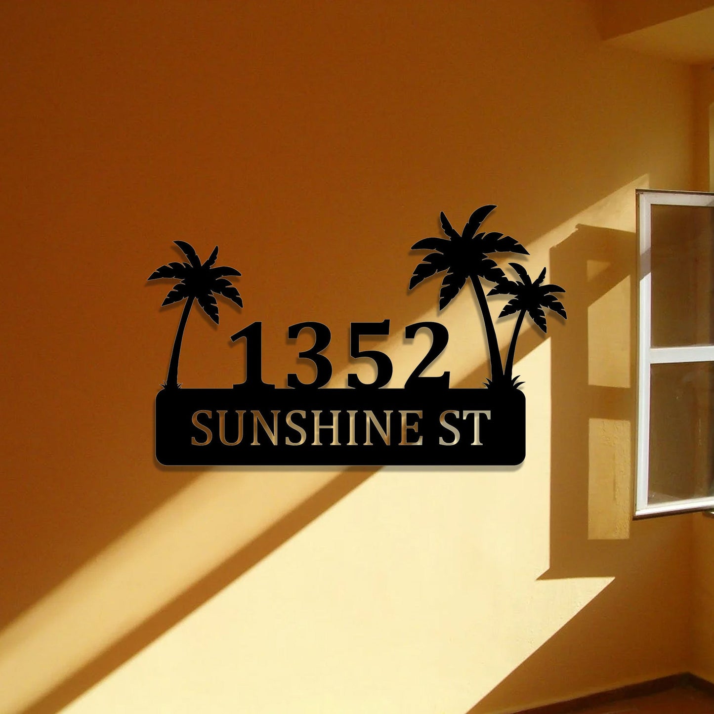 Custom House Number Address Sign,Personalized Metal Address Plaque,Metal Wall Art,Metal Sign Outdoor