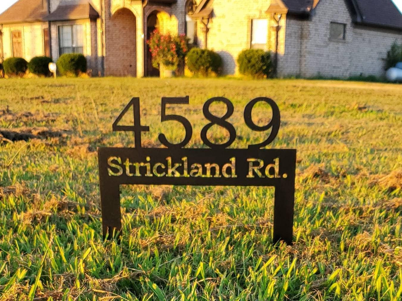 Address Metal Sign, Metal Address Yard Stake, House Number Sign