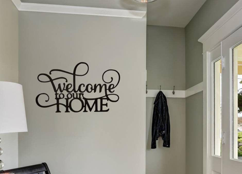 Welcome to our Home sign,Entry Way Decor, Housewarming gift, Closing gift, Welcome Word