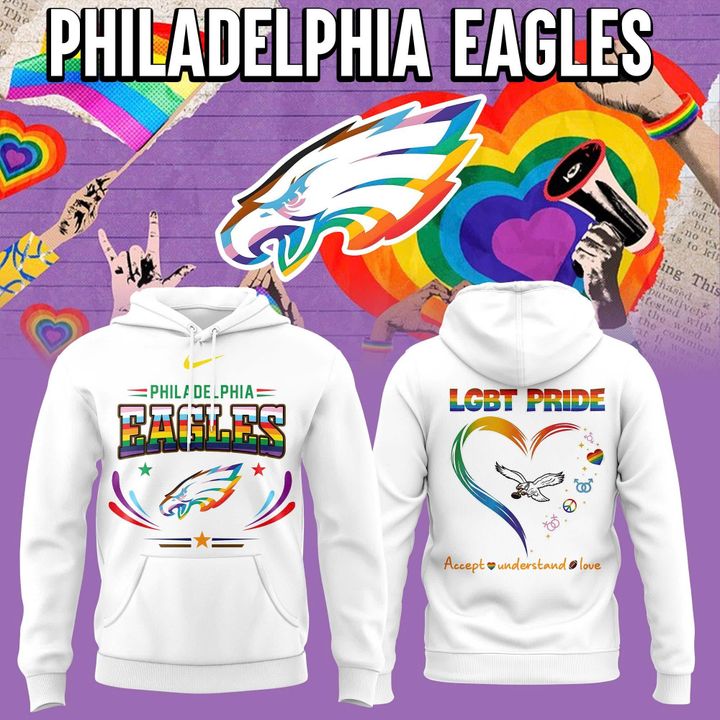 Philadelphia Eagles 2026 Pride White Hoodie