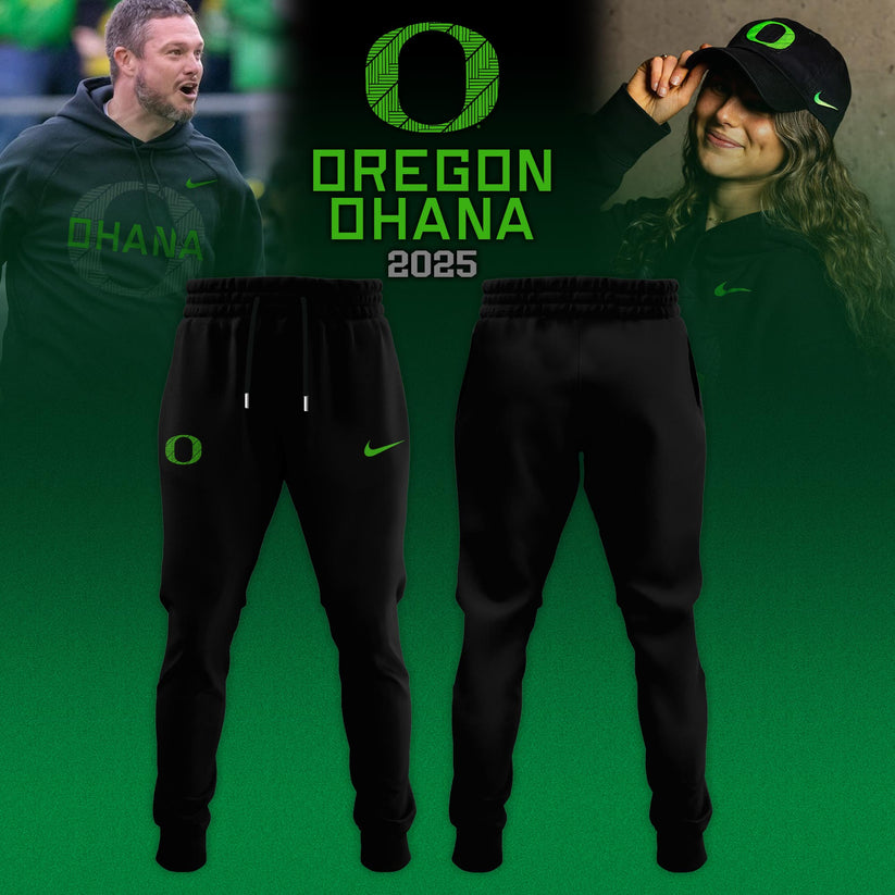 Oregon Ducks Ohana T-Shirt - 2025 Oregon Athletics Hall of Fame Green Black T-Shirt