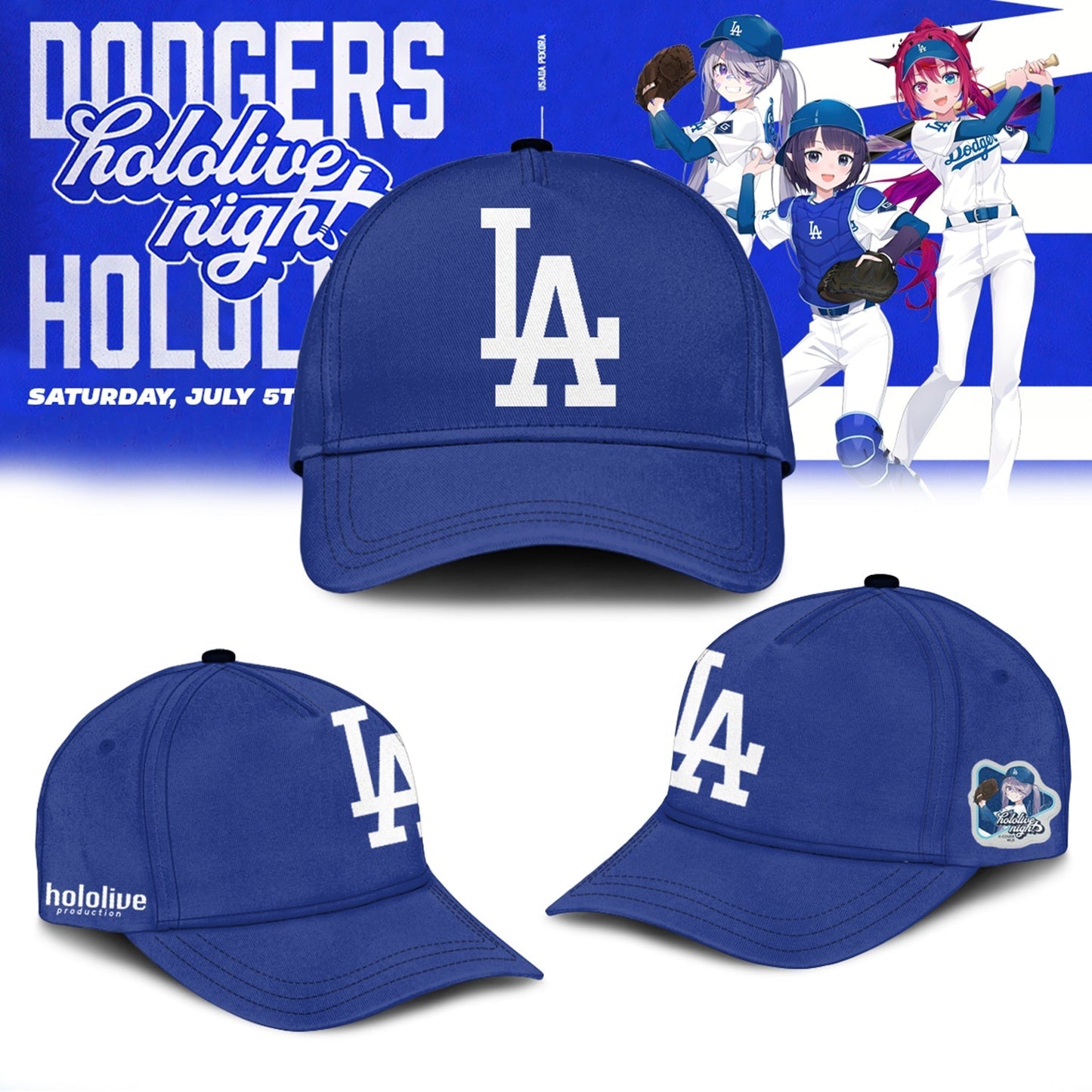 Los Angeles Dodgers Baseball Jersey - Hololive Night Ina’nis Jersey 2025 Custom Name and Number LA-16