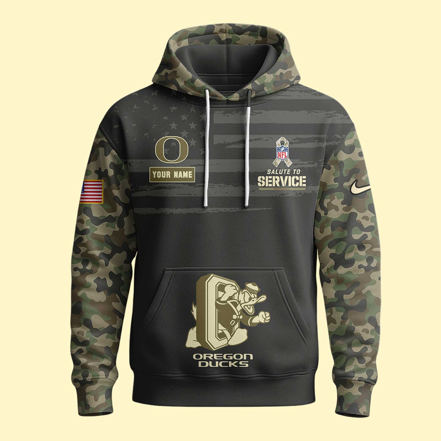 Oregon Ducks Football Hoodie Salute to Service 2025 Edition