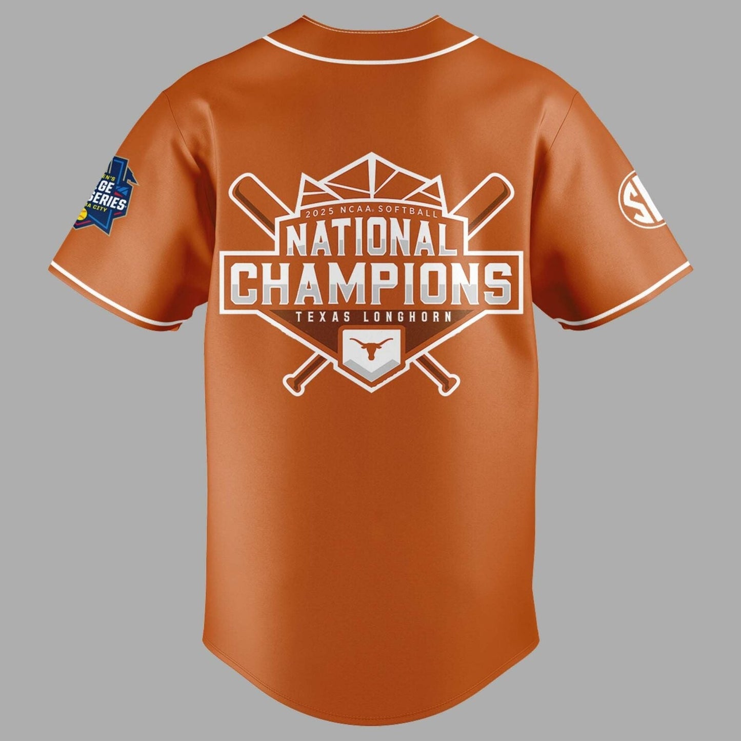 Texas Longhorns 2025 Women's Softball National Champions Hook 'Em Jesey