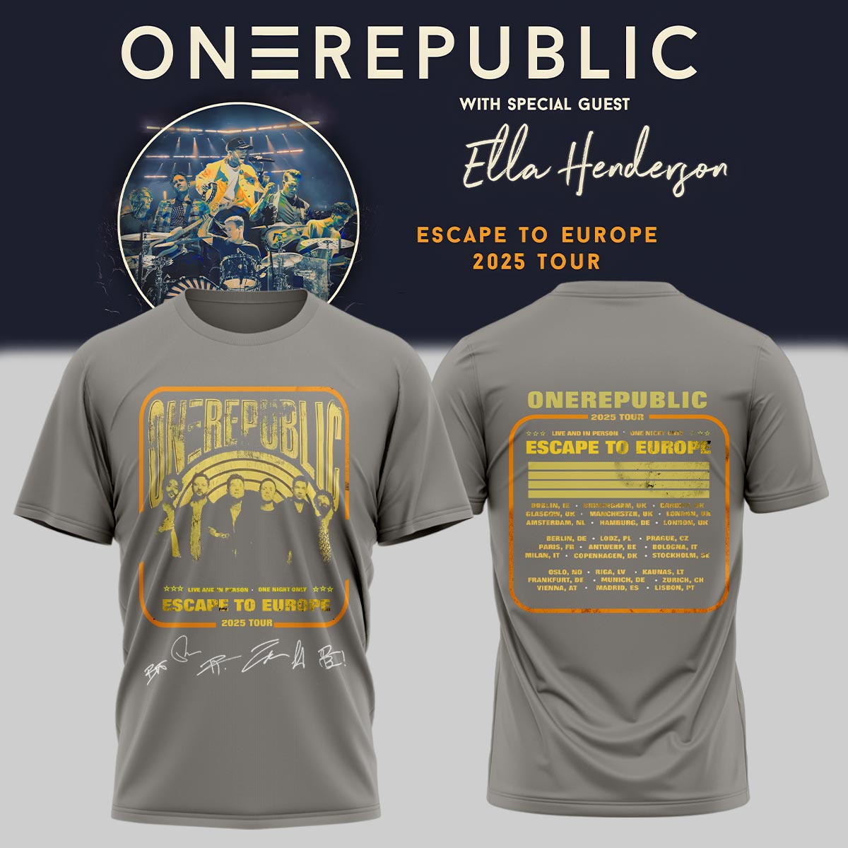 OneRepublic Official Tour TShirt