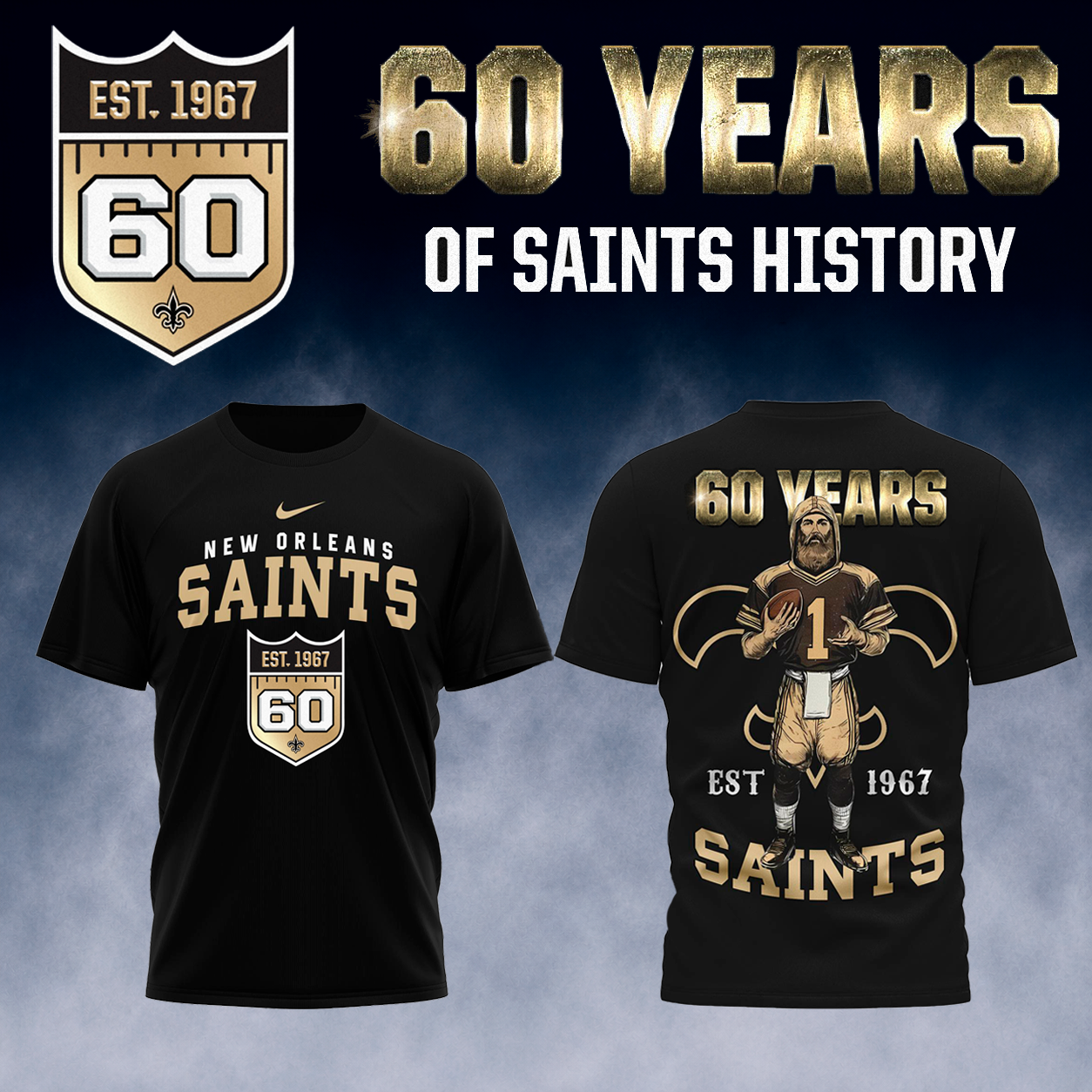 New Orleans Saints Fans - 60 Years of New Orleans Saints Football ⚜️