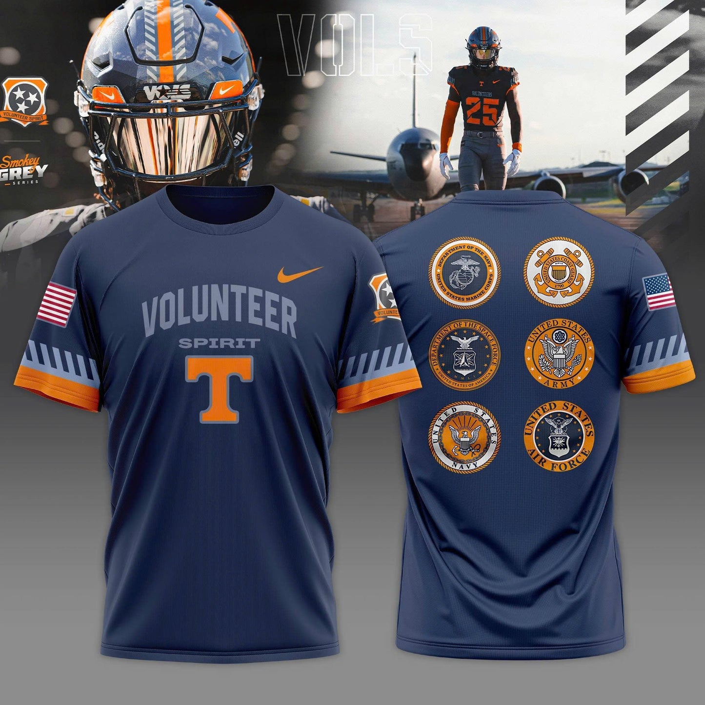 Exclusive Design Tennessee Volunteers A Smokey Grey T-Shirt