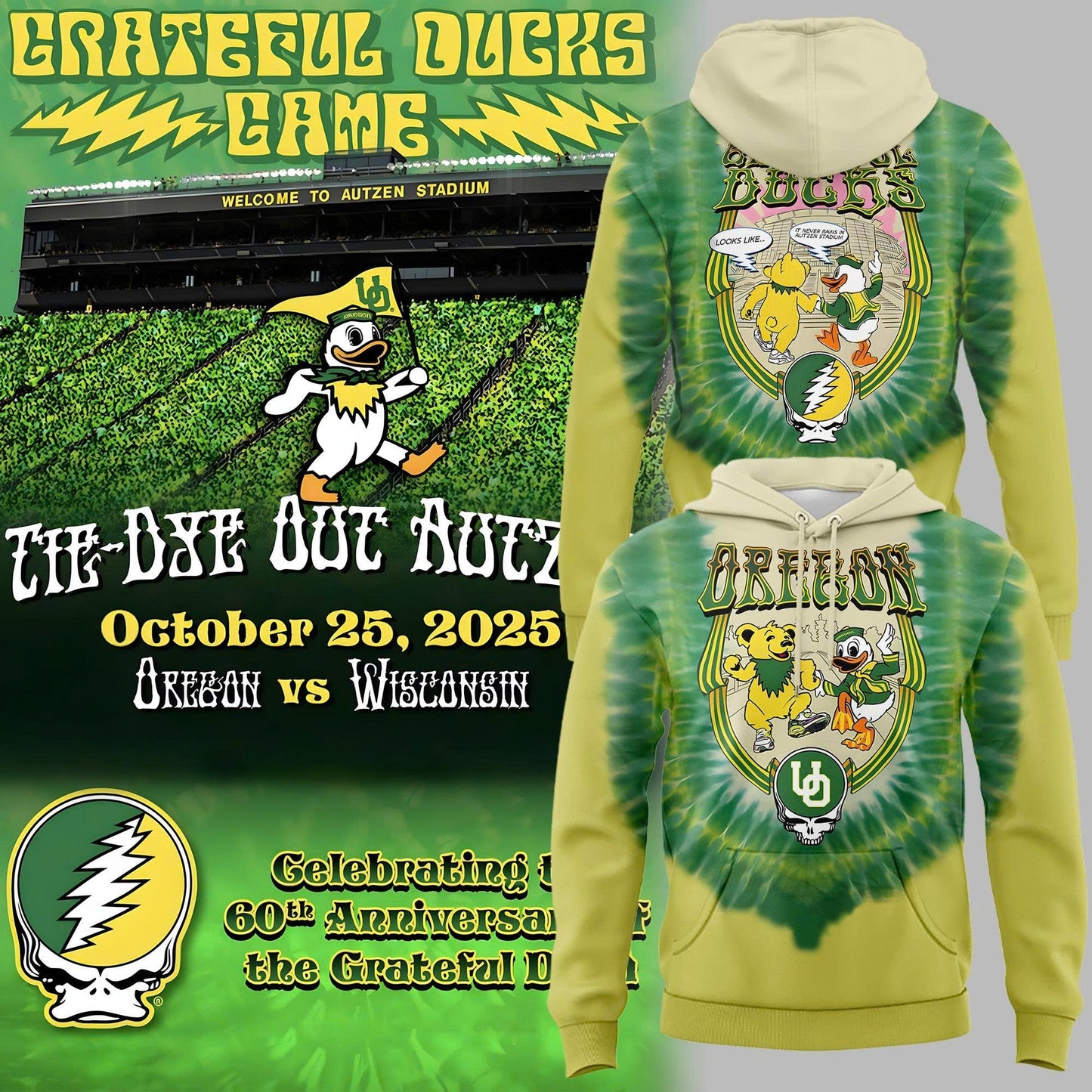 Grateful Ducks Hoodie For Oct. 25