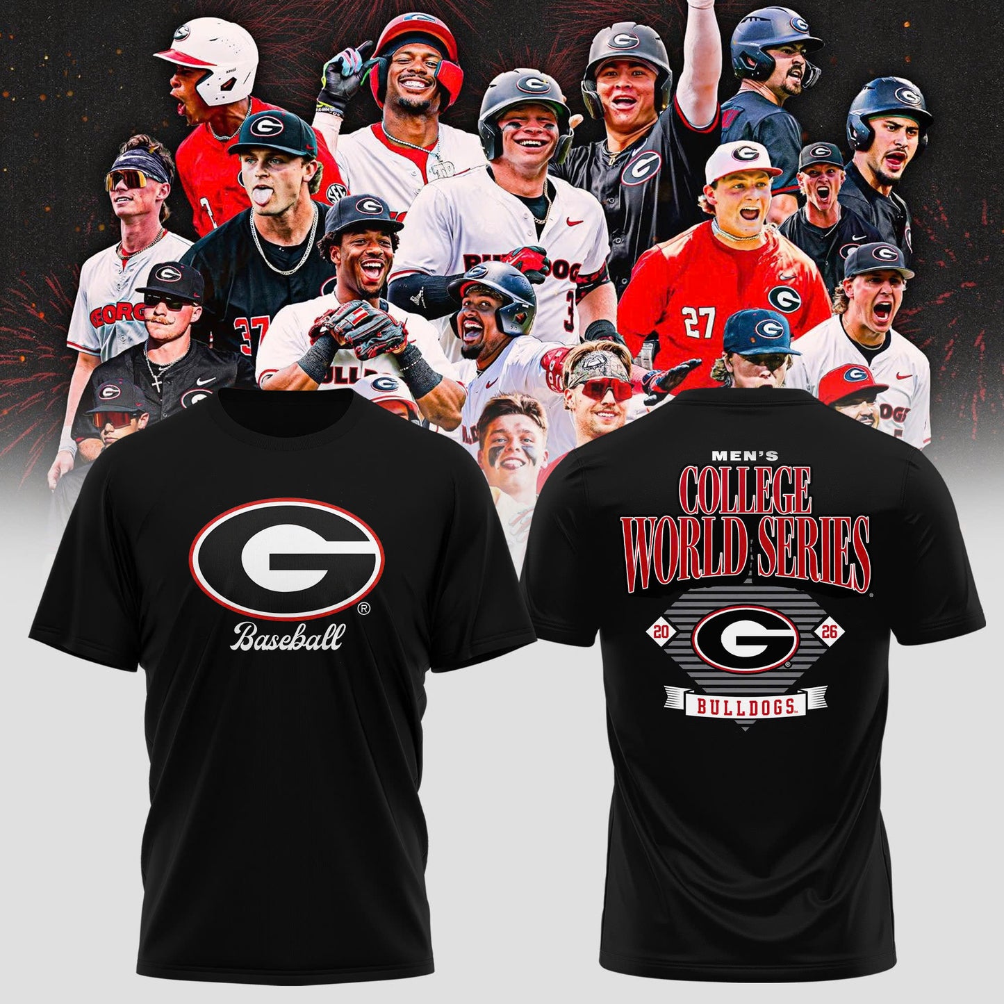 Georgia Bulldogs Men’s College World Series 2026 Baseball Fan Shirt