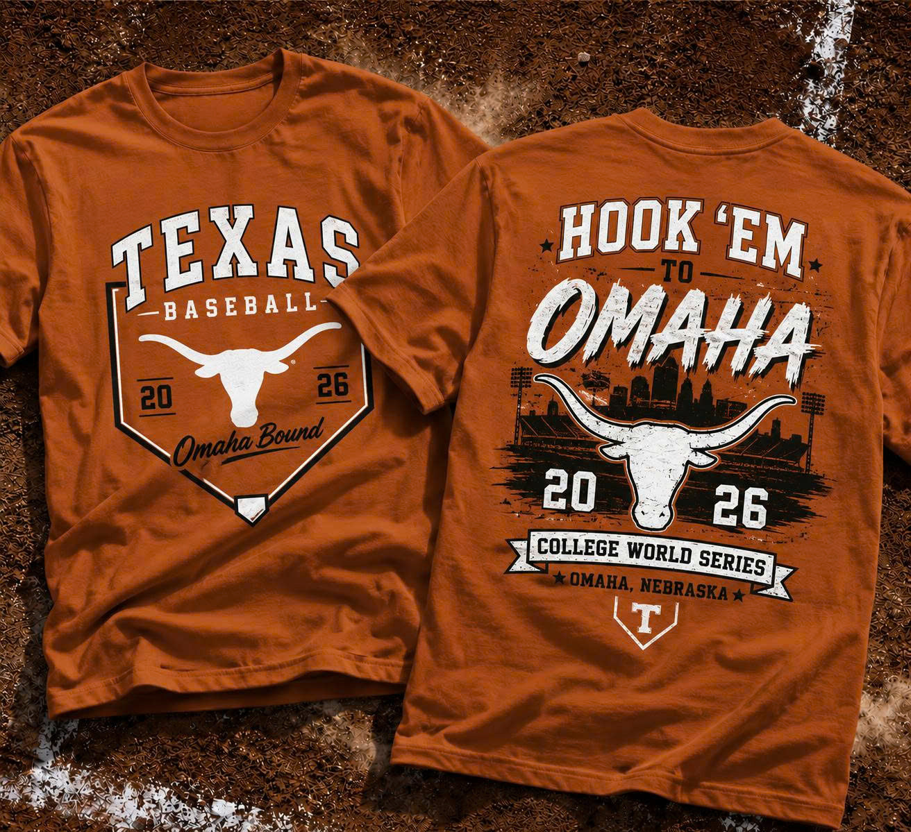 .Texas Longhorn Baseball 2026 NCAA Baseball Men's College World Series Omahorns Tshirt