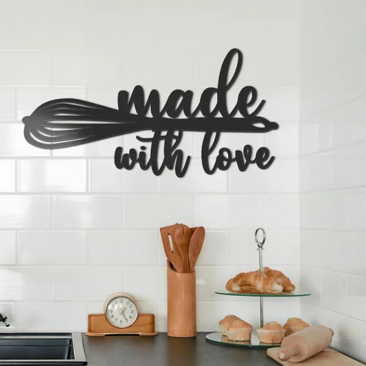 Elevate Your Kitchen’s Ambiance with "Kitchen Made With Love" Metal Wall Art from Twinkle My Toes