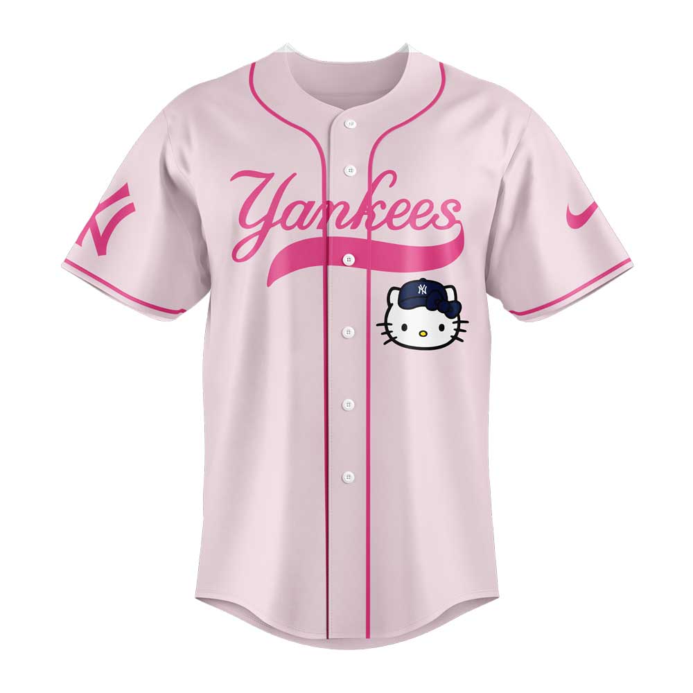 New York Yankees Hello Kitty Night Game Baseball Jersey 2025 Edition