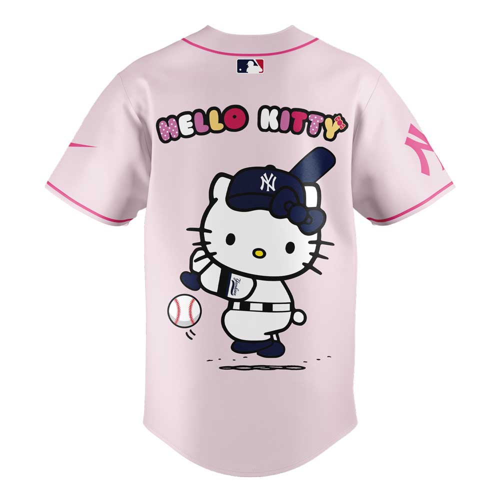 New York Yankees Hello Kitty Night Game Baseball Jersey 2025 Edition