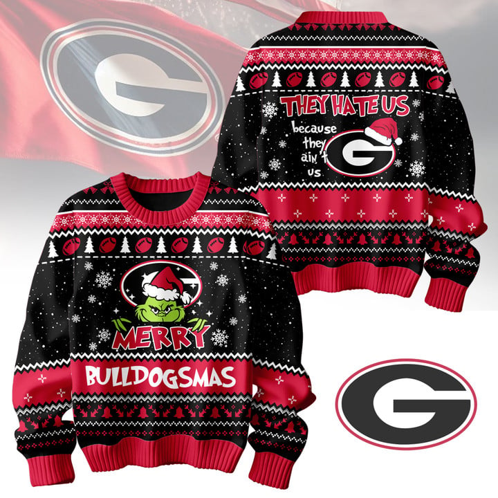 Georgia Bulldogs Premium Ugly Sweater - Unique Christmas Gift Idea For Georgia Bulldogs Fan - Georgia Bulldogs Shirt - Georgia Bulldogs Knitted Christmas Sweater DB01