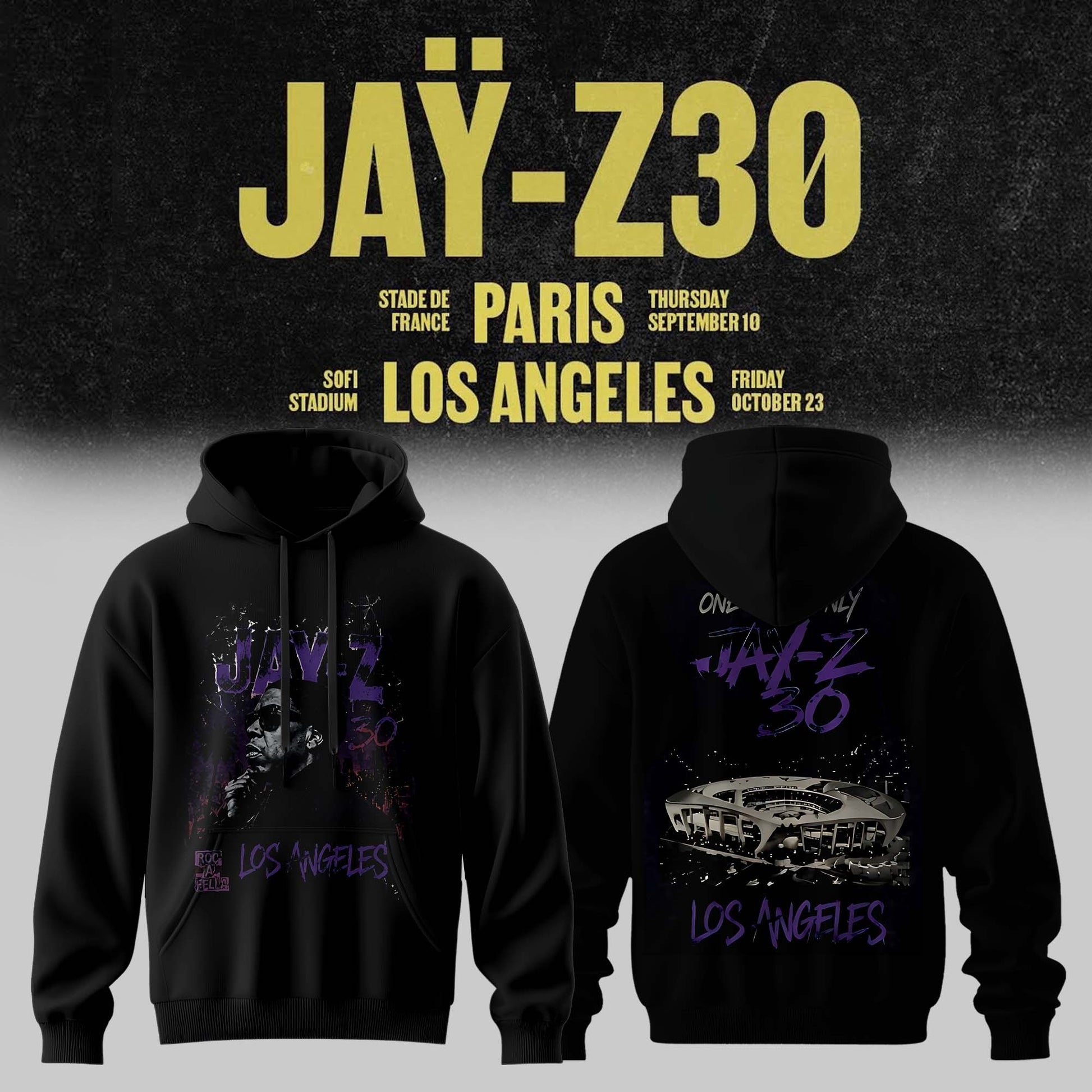 _         JAŸ-Z 30 Show Paris 2026 Edition Hoodie