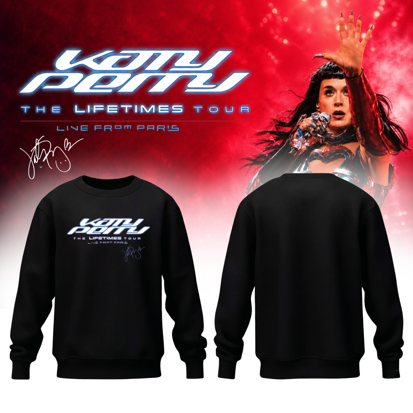 Katy Perry  " The Lifetimes Tour Live From Paris " - Sweatshirt
