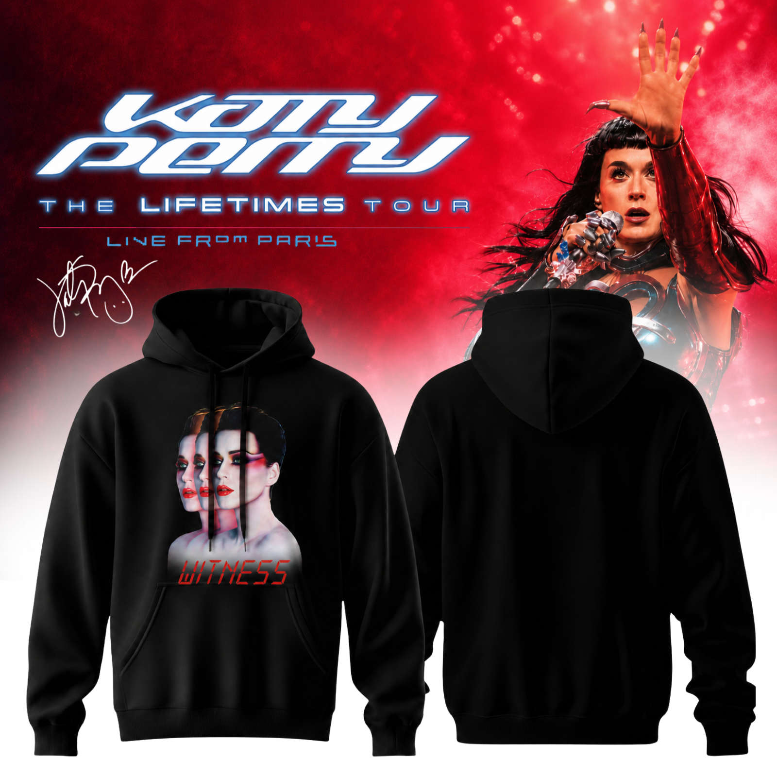 .Katy Perry  " The Lifetimes Tour : Live From Paris " - Hoodie