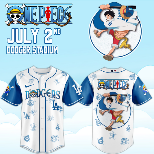 ,.ONE PIECE Night with the Los Angeles Dogger 2026 Jersey 3