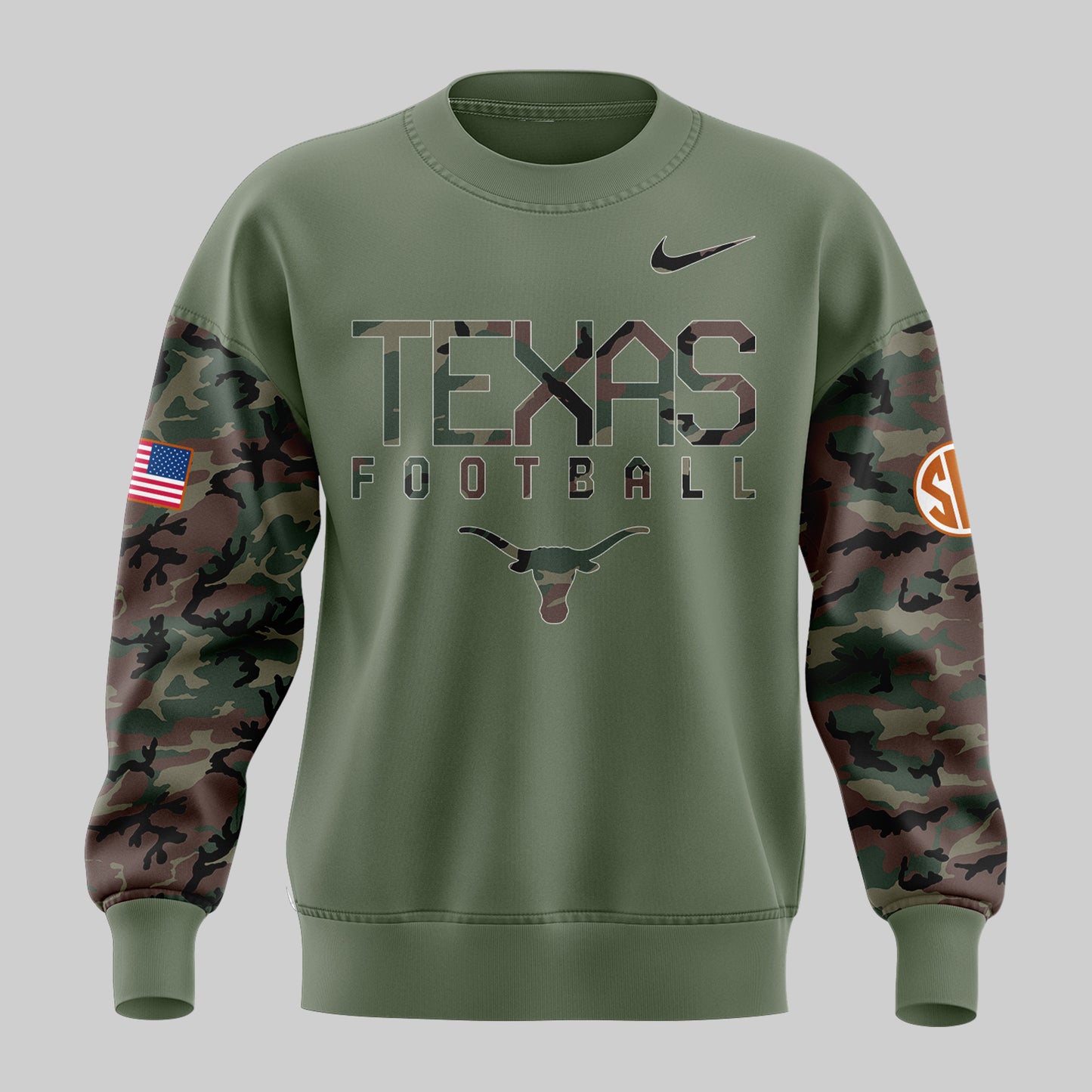 Texas Longhorns Premium Shirt For Fan - Texas Longhorns 2024 Military Appreciation Sweatshirt - Unique Gift For Texas Longhorns Fan TL01