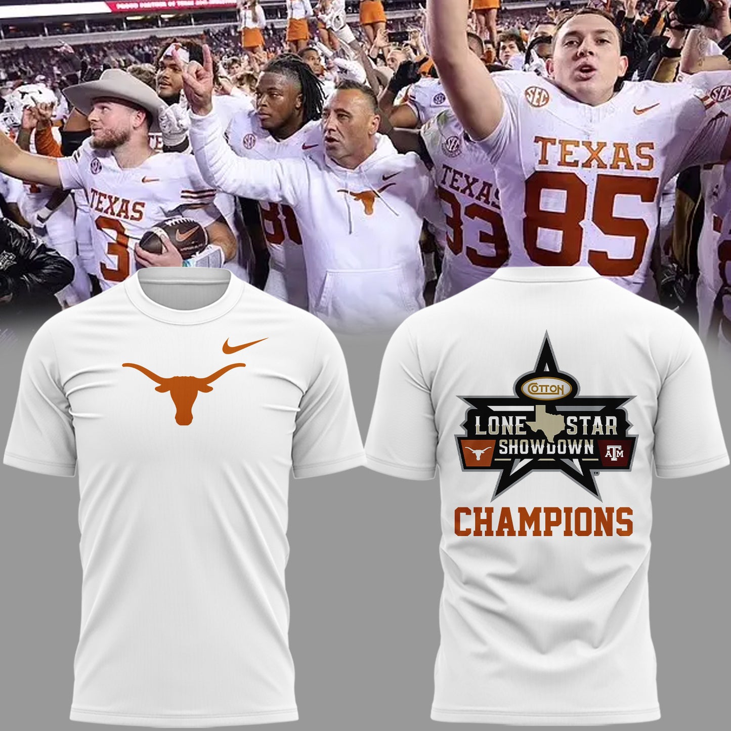 Premium Texas Longhorns Gear - Limited Edition 2024 Lone Star Showdown TEXAS LONGHORNS T-Shirt - Unique Gift For Texas Longhorns Fan