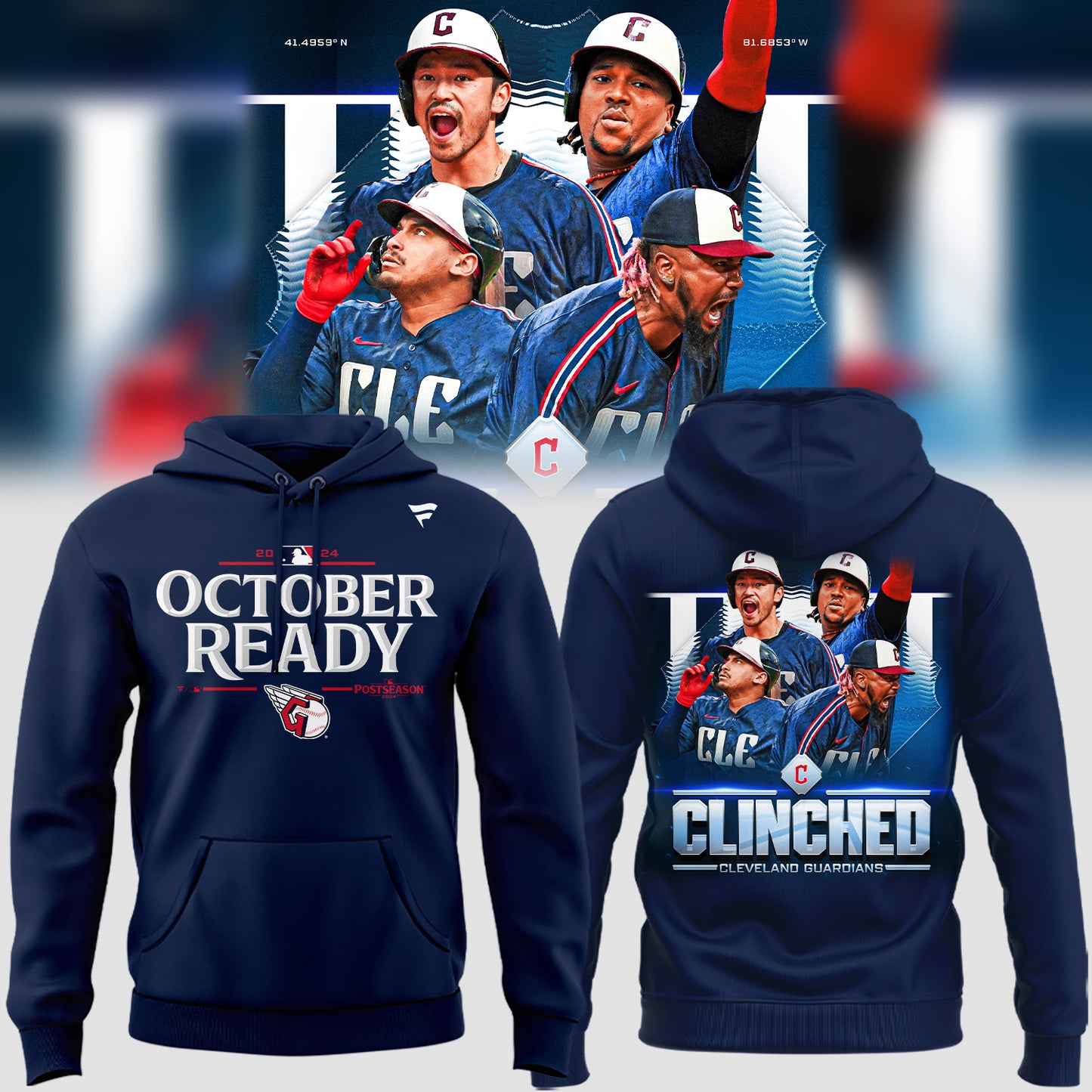 Cleveland Guardians Hoodie, Cleveland Guardians City Connect Hoodie 2024