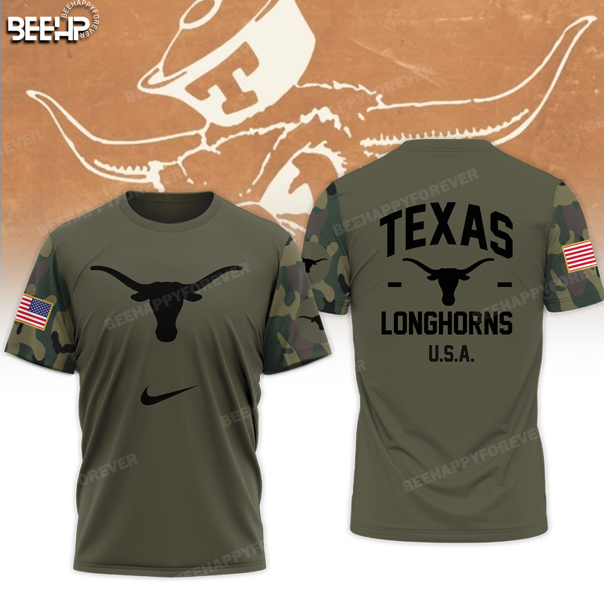 Texas Longhorns Premium Shirt For Real Fan - Texas Longhorns Veteran Shirt - Unique Christmas Gift For Texas Longhorns Lover