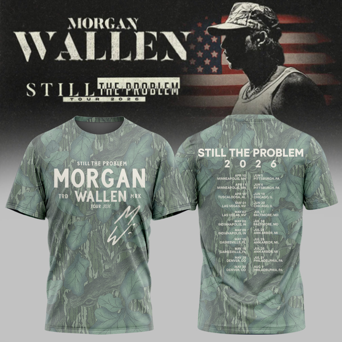_Morgan Wallen Still The Problem Tour 2026 Shirt