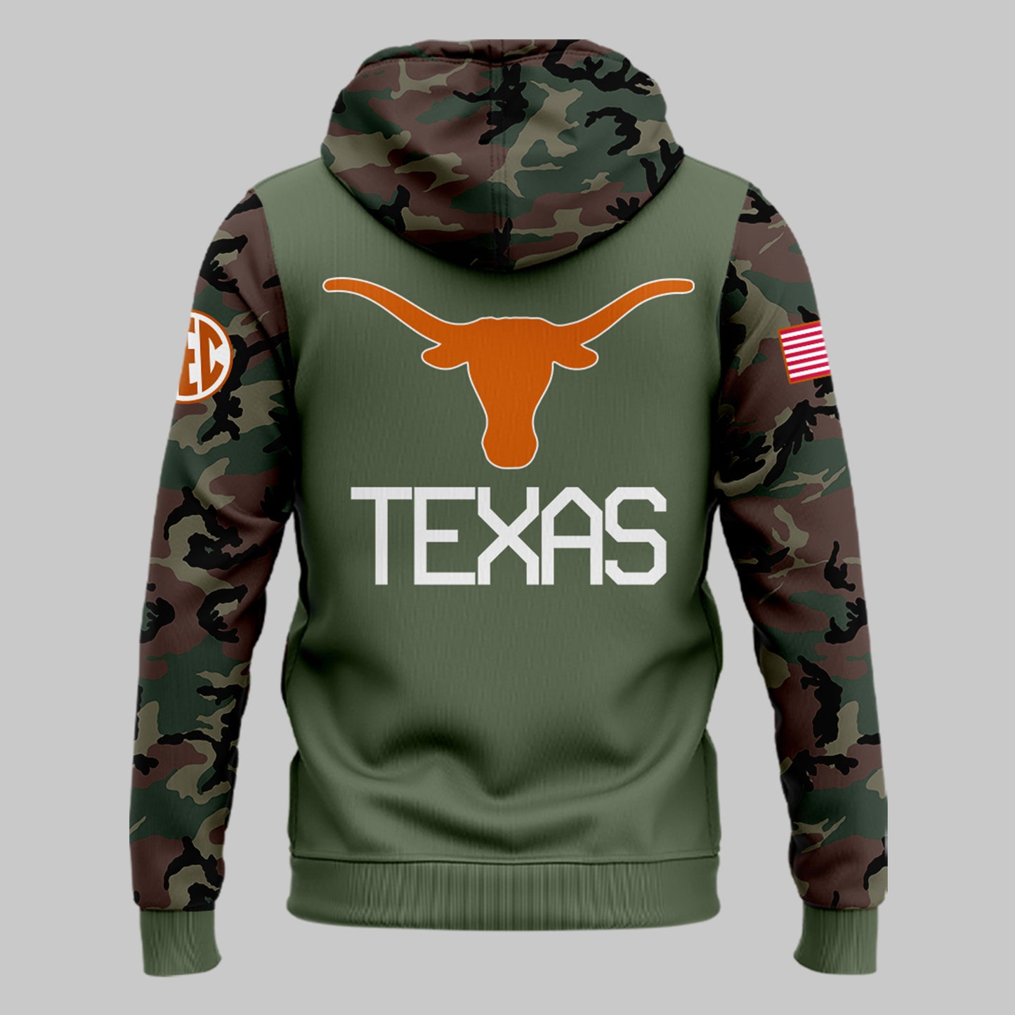 Texas Longhorns Premium Shirt For Fan - Texas Longhorns Camo 2024 Military Appreciation Hoodie - Unique Christmas Gift For Texas Longhorns Lover TL02