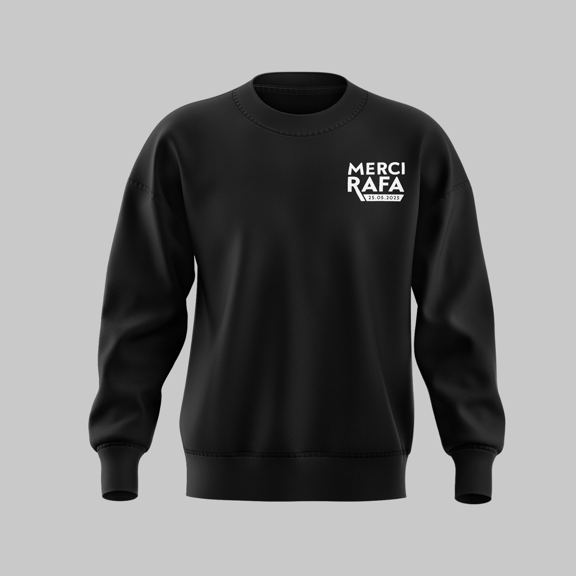 Exclusive Version Rafael Nadal Black Sweatshirt 2025 - Merci Rafa Shirt